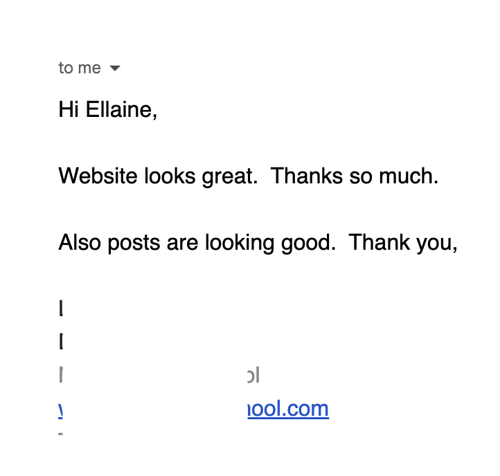 review from my client
